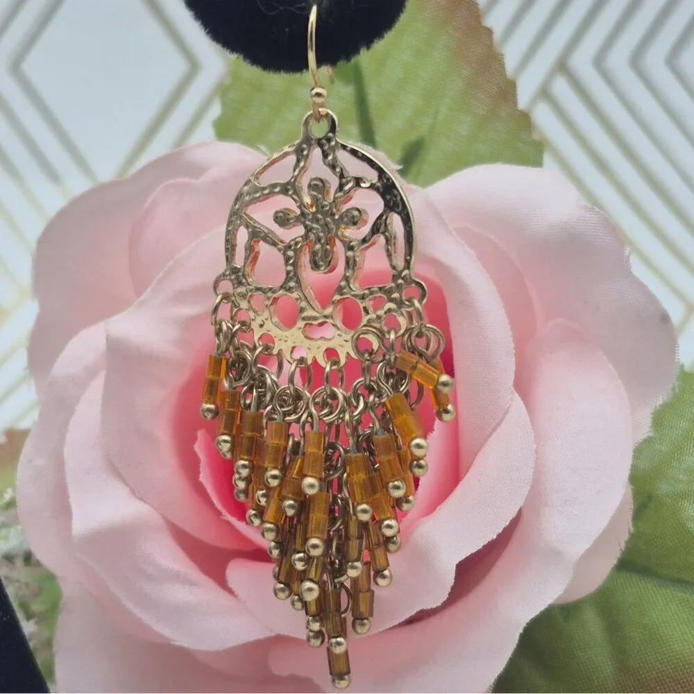 Cute Gold Tone Dangle Bead 3